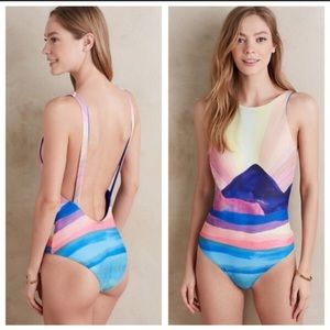 ISO Mara Hoffman xAnthropologie landscape swimsuit